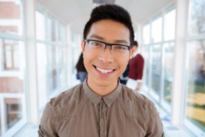 Portrait of a smiling college boy